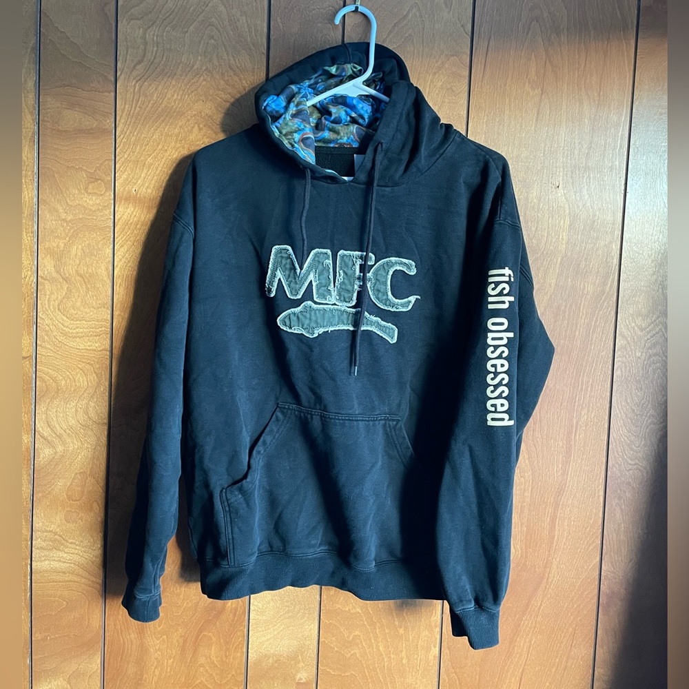 Montana Fly Company UDSENS Fishing Hoodie - Size L - Color Black EUC